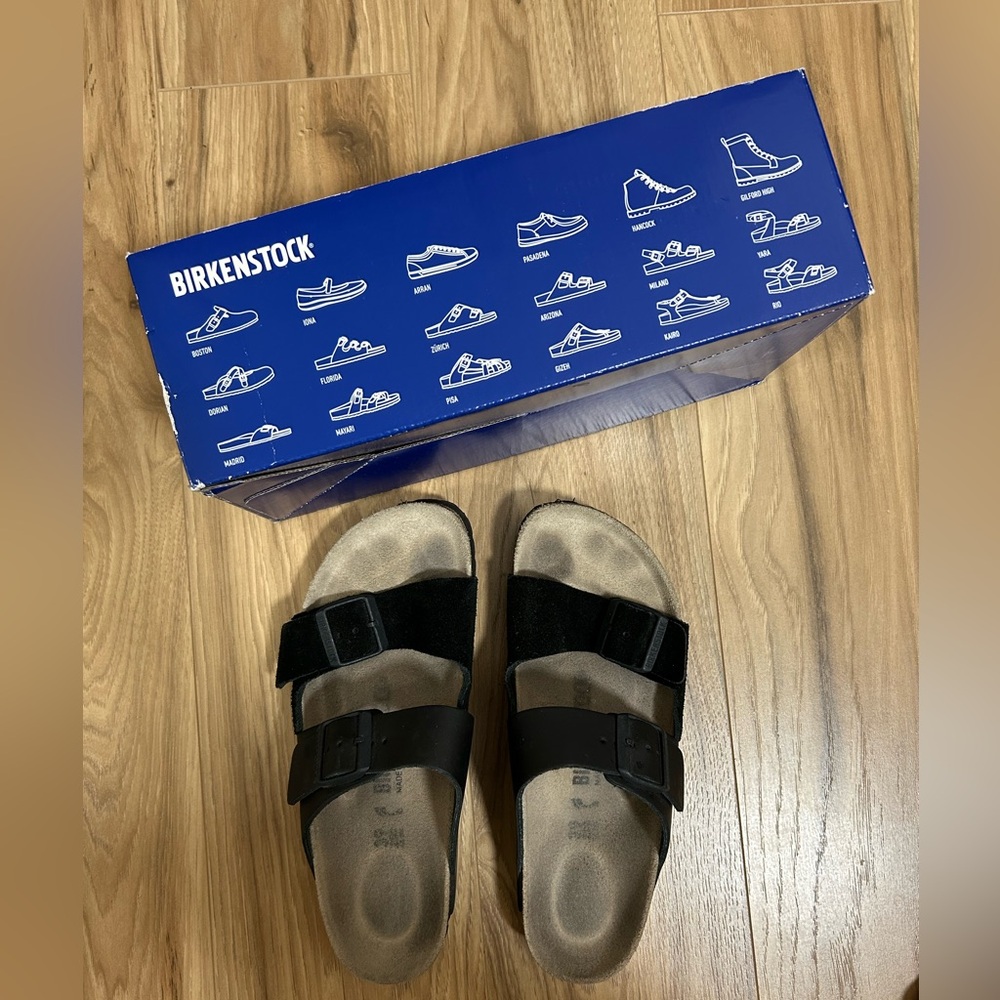 Birkenstock Split Black Double Strap Sandals - image 1